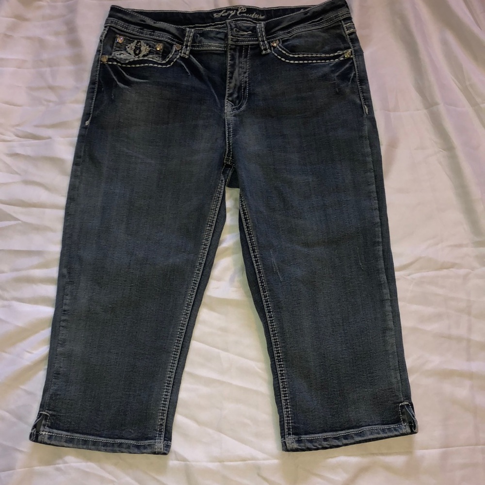 Sexy couture jeans knee high